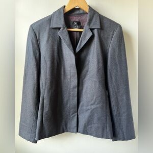 NICOLE SUMMERS Wool‎ Jacket Career Office Fall Classic Neutral Staple Gray 10